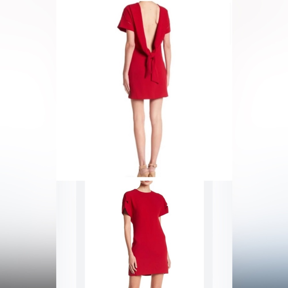 IRO Hilda Red Mini Dress with plunging open back Size 36 - Picture 2 of 6